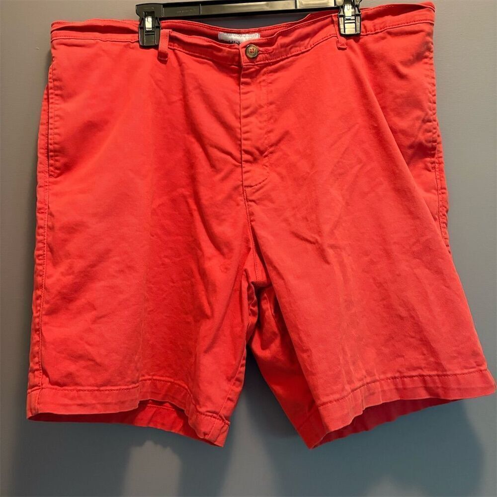 Saddlebred Men's Chino Shorts 42W Reddish Orange Casual Summer Wear